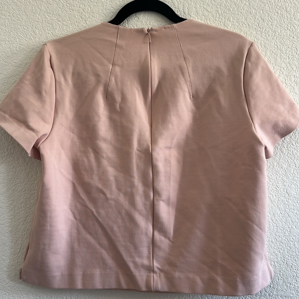 Spanx The Perfect Funnel Short Sleeve Tee Pale Pink Ponte - Picture 7 of 10
